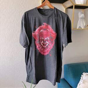 Tee Villian gray Pennywise IT clown graphic tee shirt unisex mens size XL
